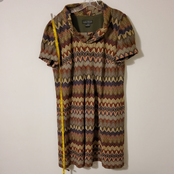 Jessica Howard Multicolor Chevron Knit Midi Dress - Picture 2 of 7